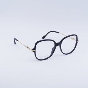 Jimmy Choo JC356 0807 00 Eyeglasses Black/Gold 54mm Square Frame